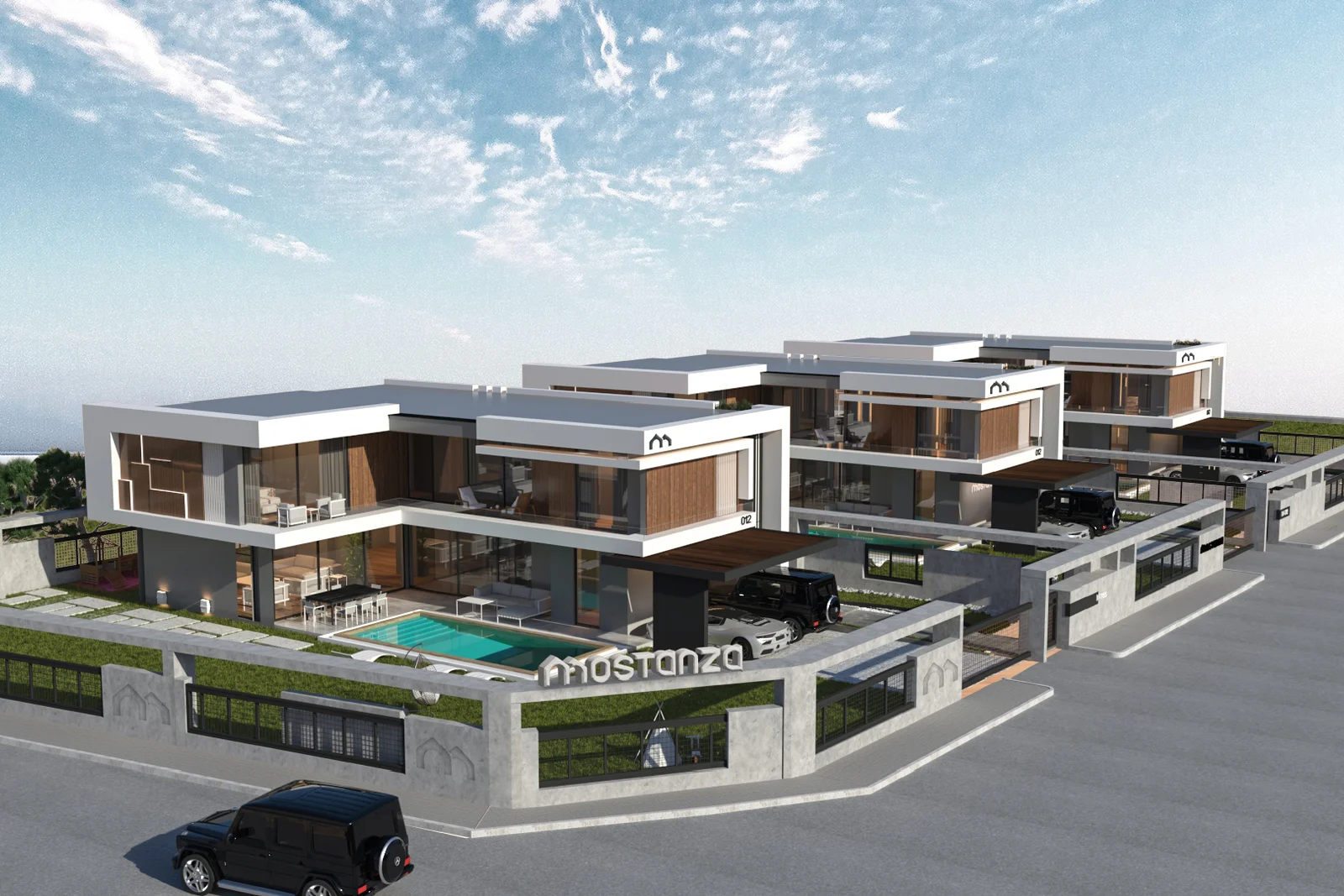 Villa Mostanza · giriş detayı